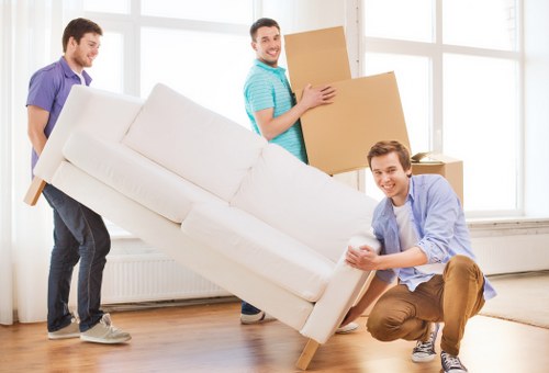 Careful loading for a house move in South East London