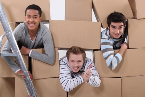 Removal van loading furniture for a Lewisham relocation