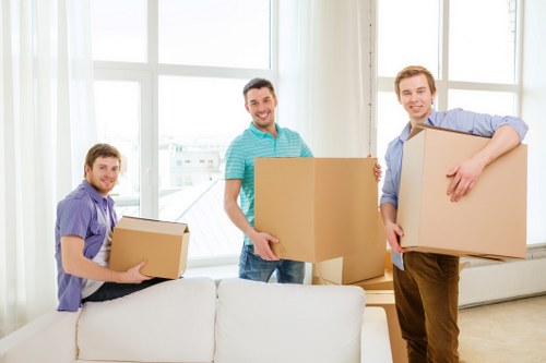 Protective packing materials such as bubble wrap and tape for fragile items