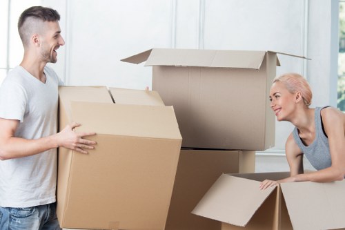 Careful wrapping and boxing of household belongings